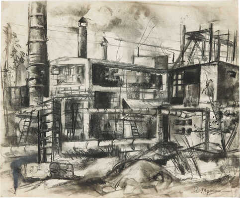 Трошин Николай Степанович. Лот из семи иллюстраций на производственную тему 